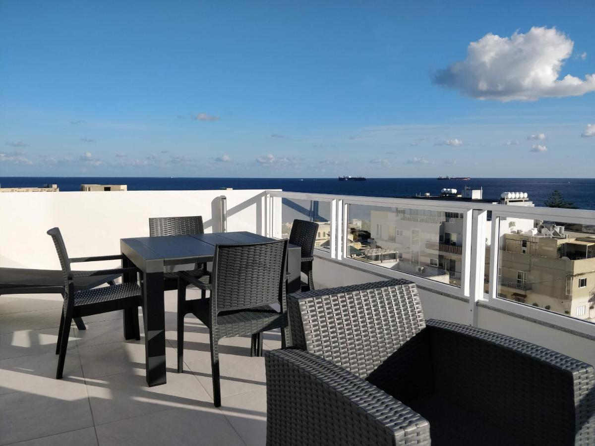 Sea View Penthouse With Large Terrace Irom1-1 Apartment Marsaskala Luaran gambar